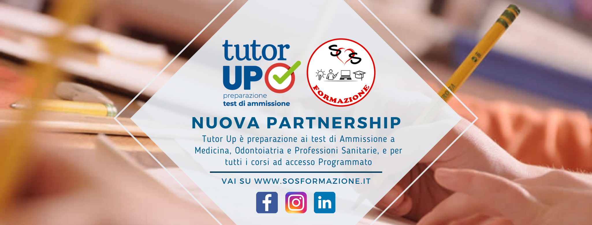 Nuova partnership con Tutor Up – Preparazione ai test di Ammissione