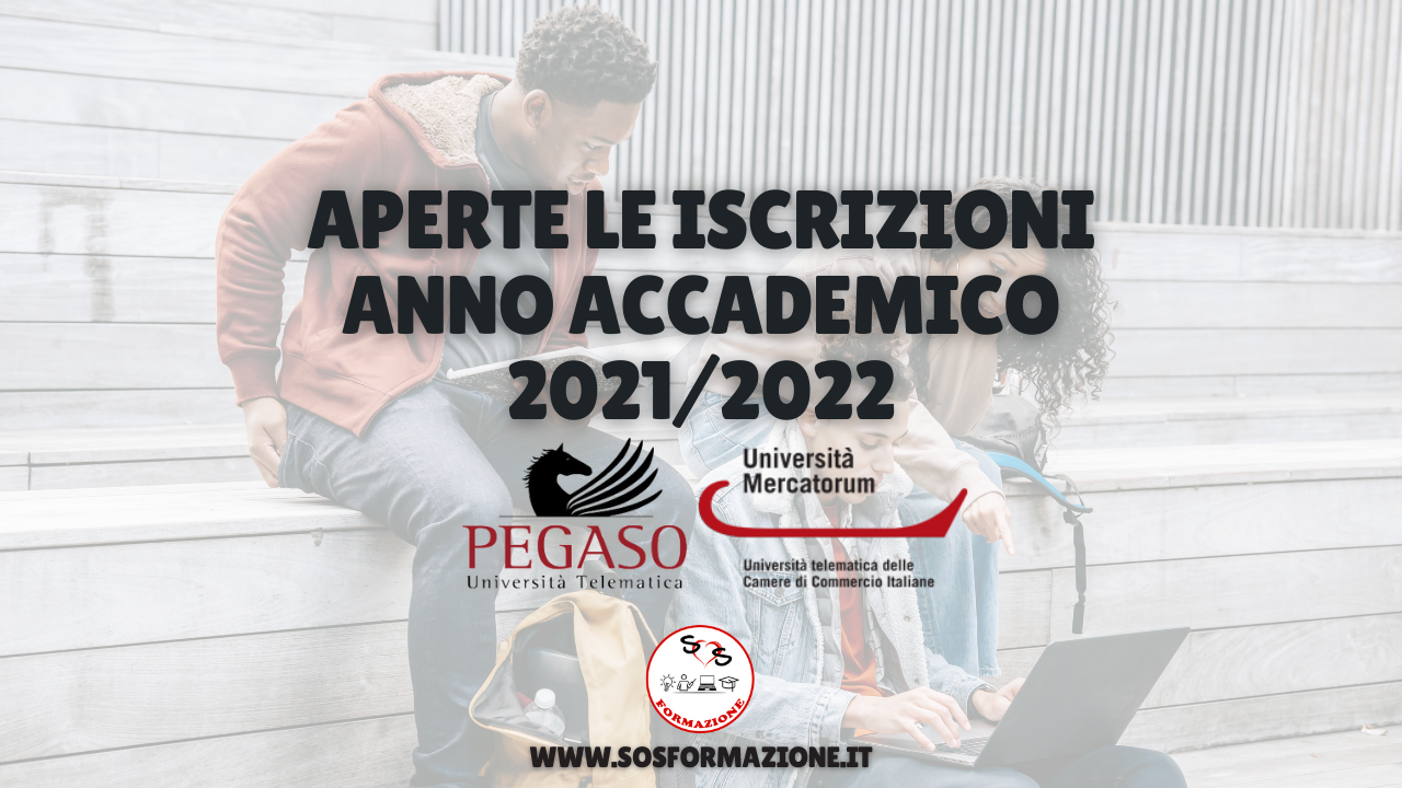 Pegaso e Mercatorum: aperte le immatricolazioni per l’anno accademico 2021/2022