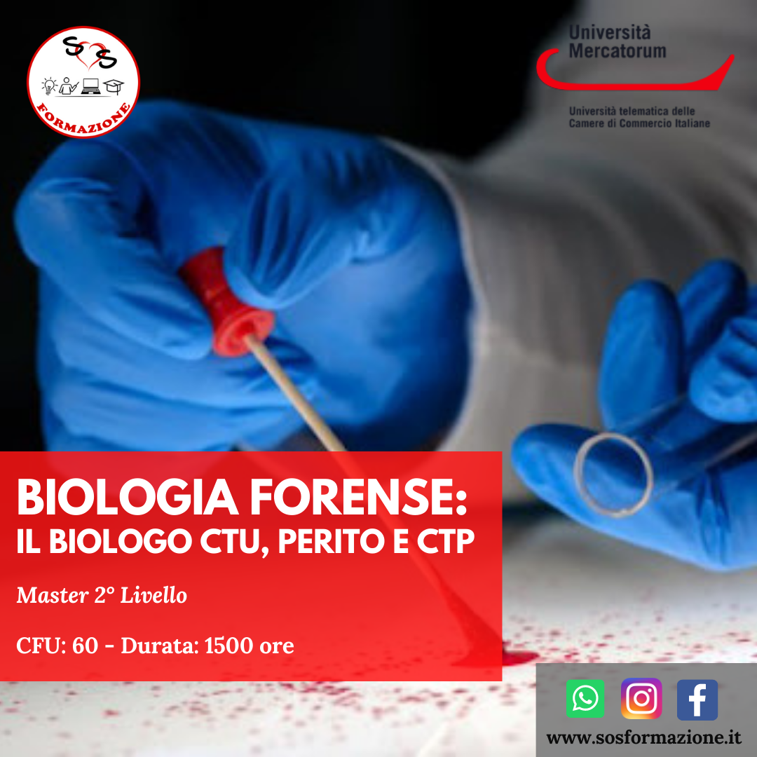 Nuovo master di 2° livello in Biologia Forense