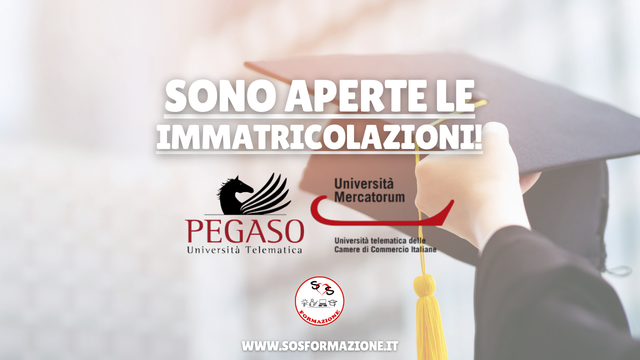 Pegaso e Mercatorum: aperte le immatricolazioni per l’anno accademico 2022/2023!