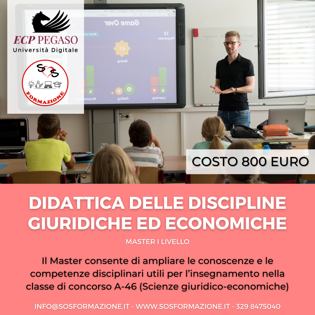 Master Classi di Concorso: Didattica delle discipline giuridiche ed economiche A-46