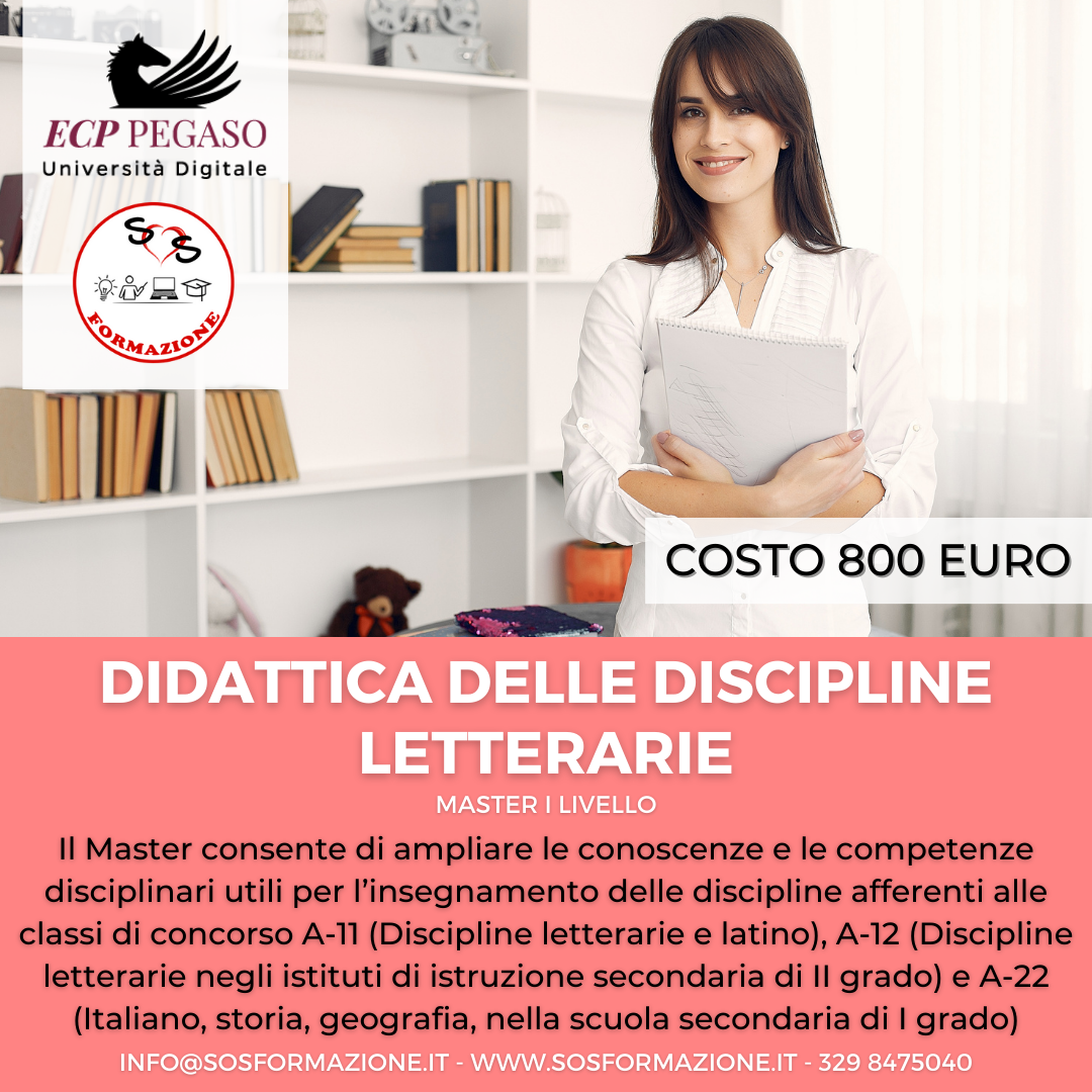 Master Classi di Concorso: Didattica delle discipline letterarie A-11, A-12 e A-22