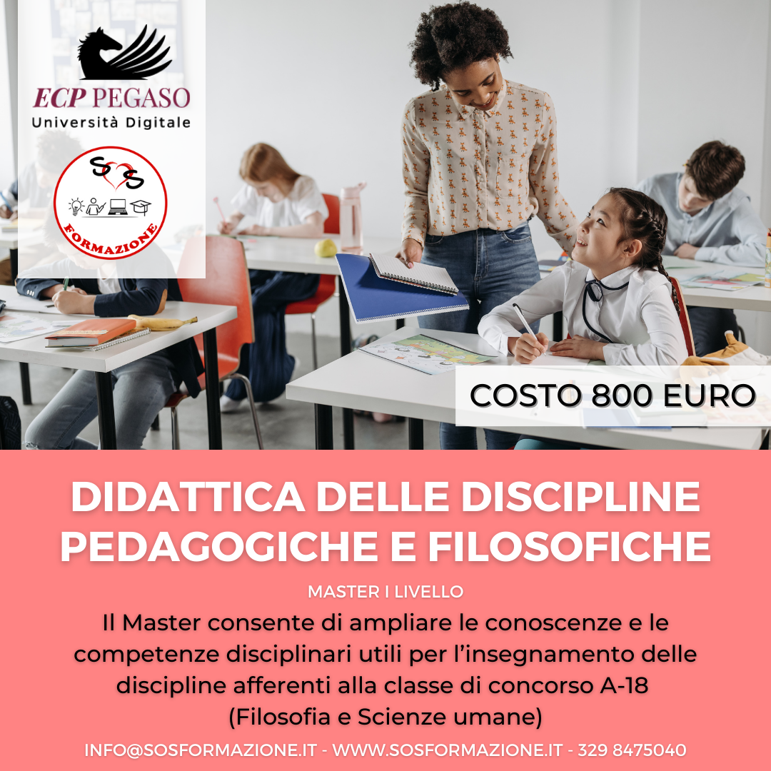 Master Classi di Concorso: Didattica delle discipline pedagogiche e filosofiche A-18