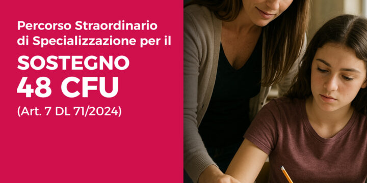 SPECIALIZZAZIONE SOSTEGNO 2025: al via i corsi presso l’Università Pegaso!